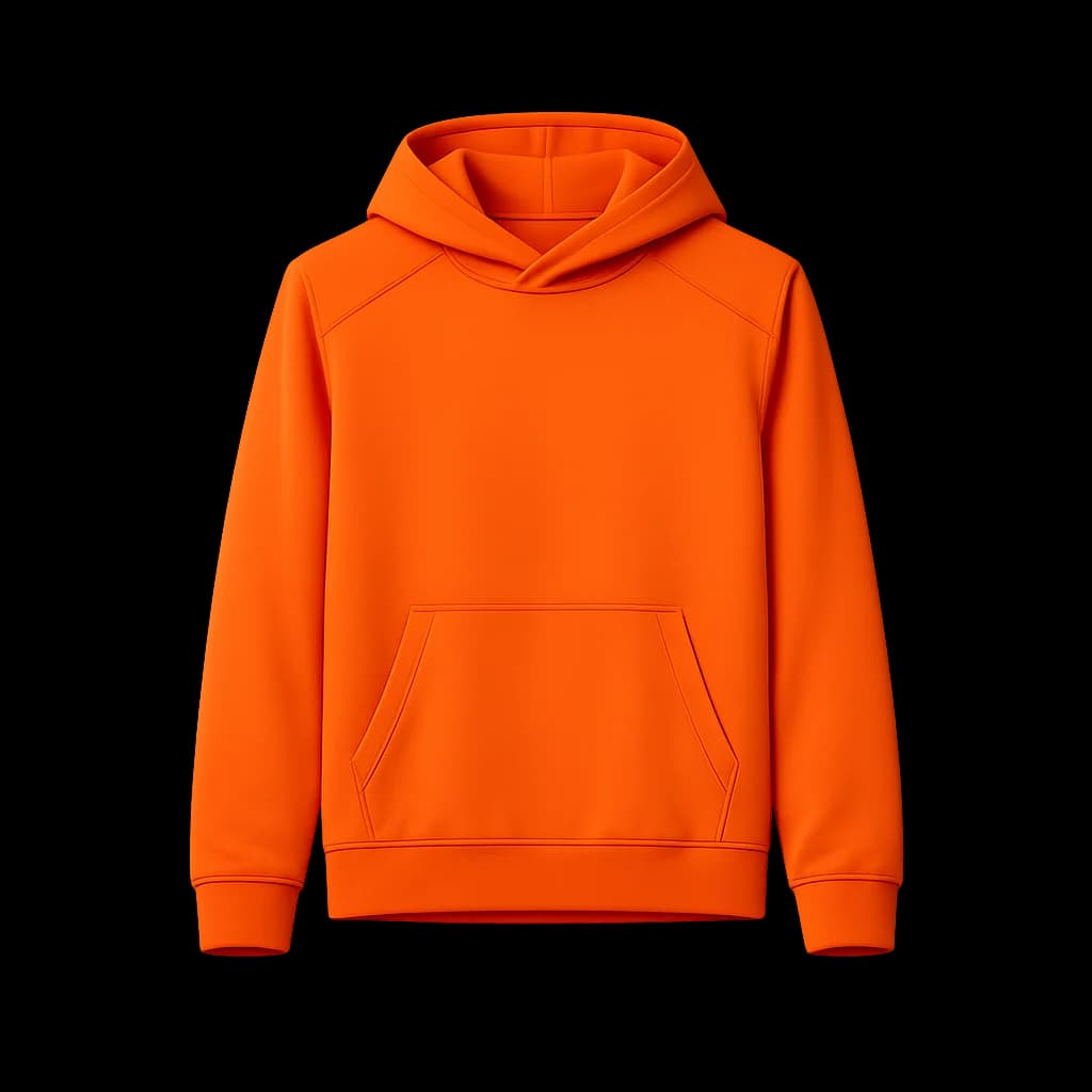 ArcGuard Hoodie in orange, on a neutral studio background