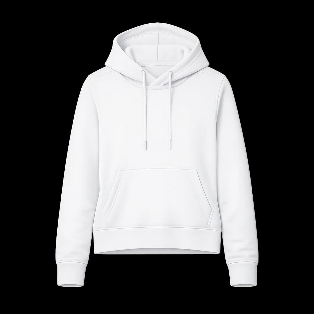 CoreGrid Hoodie in white, on a neutral studio background