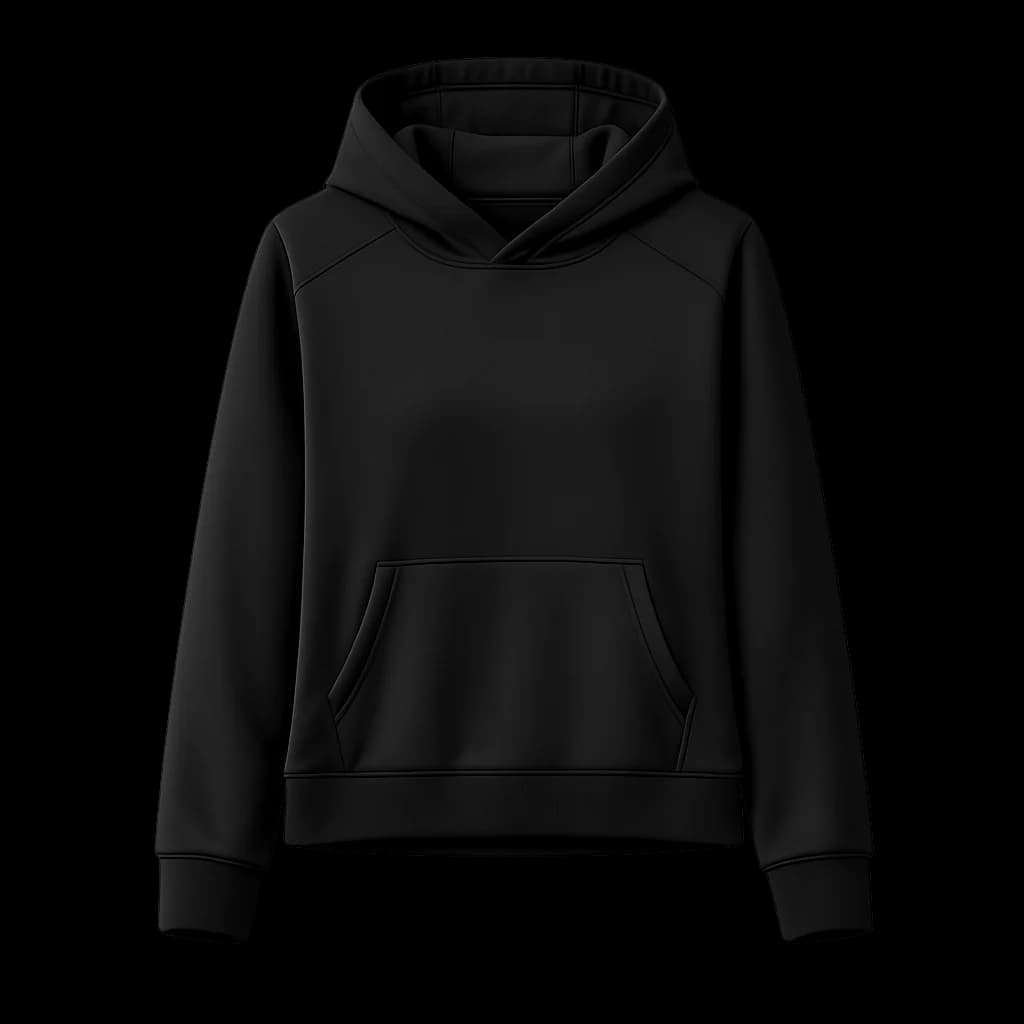 CrestLayer Hoodie in black, on a neutral studio background