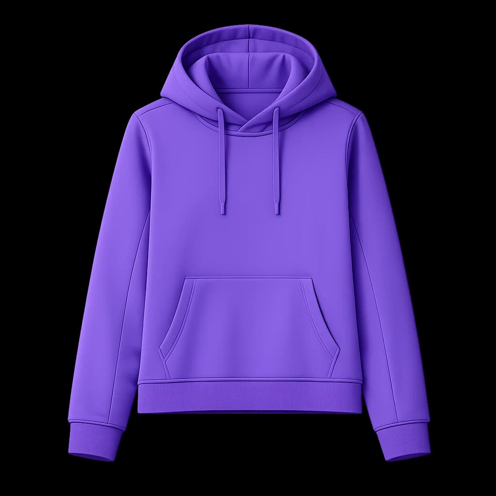 DriveMode Hoodie in purple, on a neutral studio background