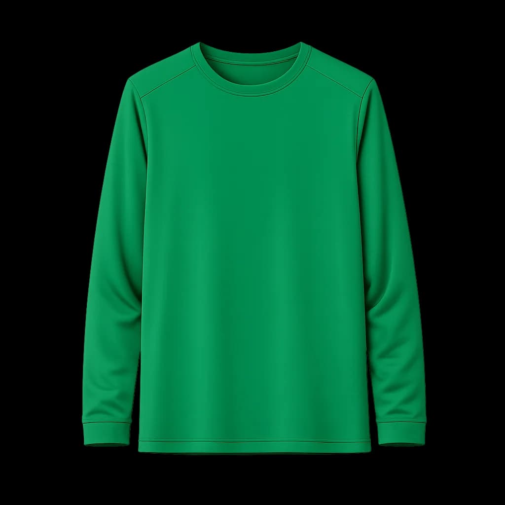 EchoPath Long Tee in green, on a neutral studio background