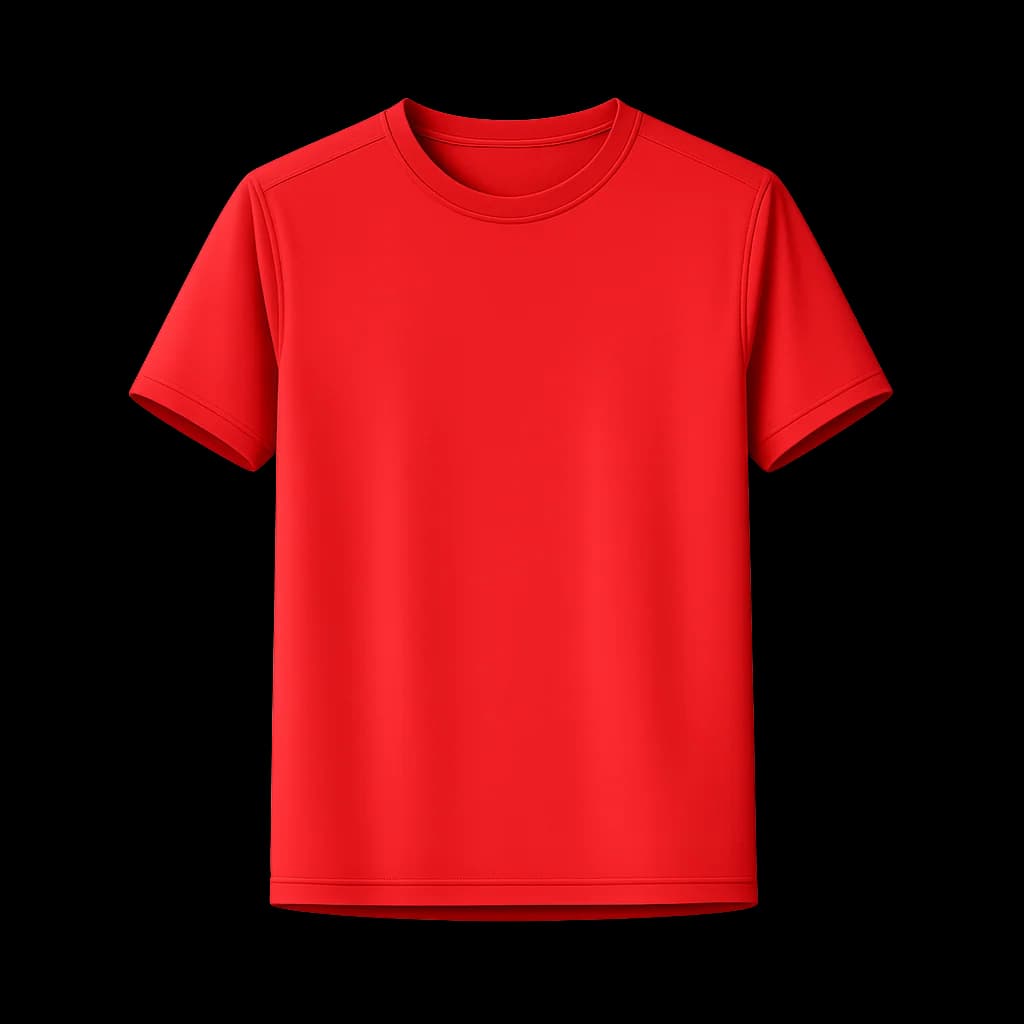 EmberGauge Tee in red, on a neutral studio background