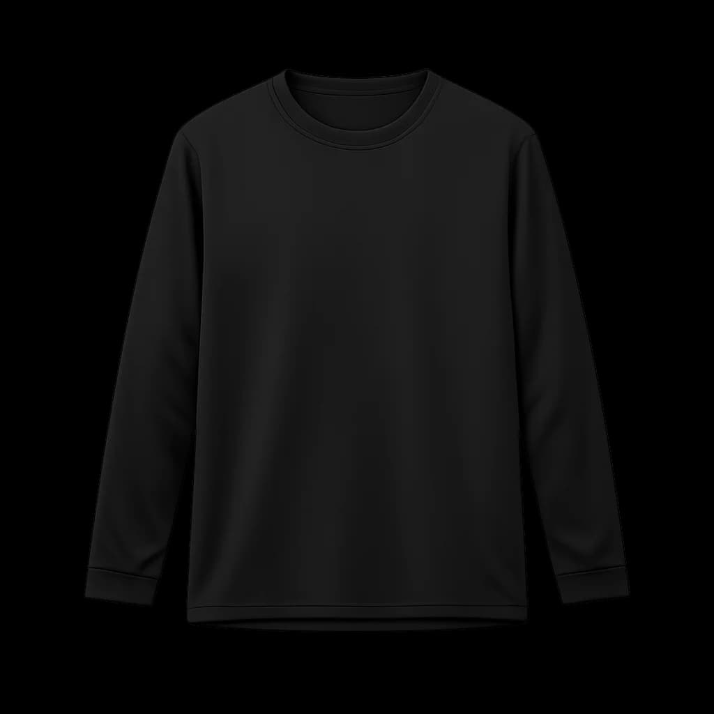 FrameTrack Long Tee in black, on a neutral studio background