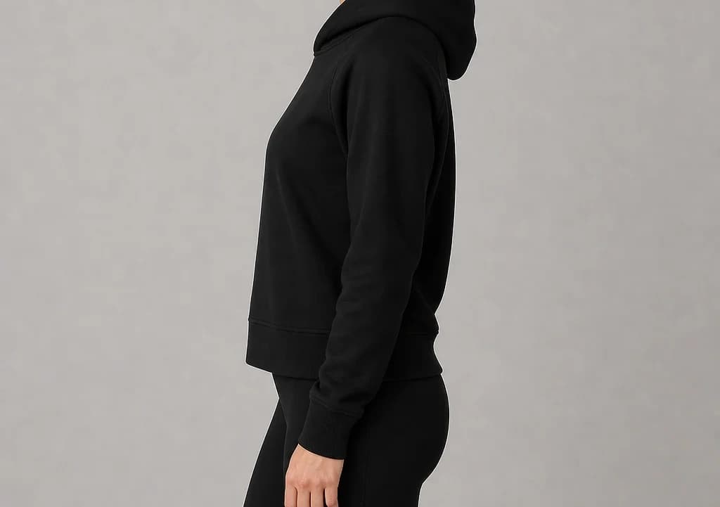 GridStack Sweatshirt in black, worn, side profile