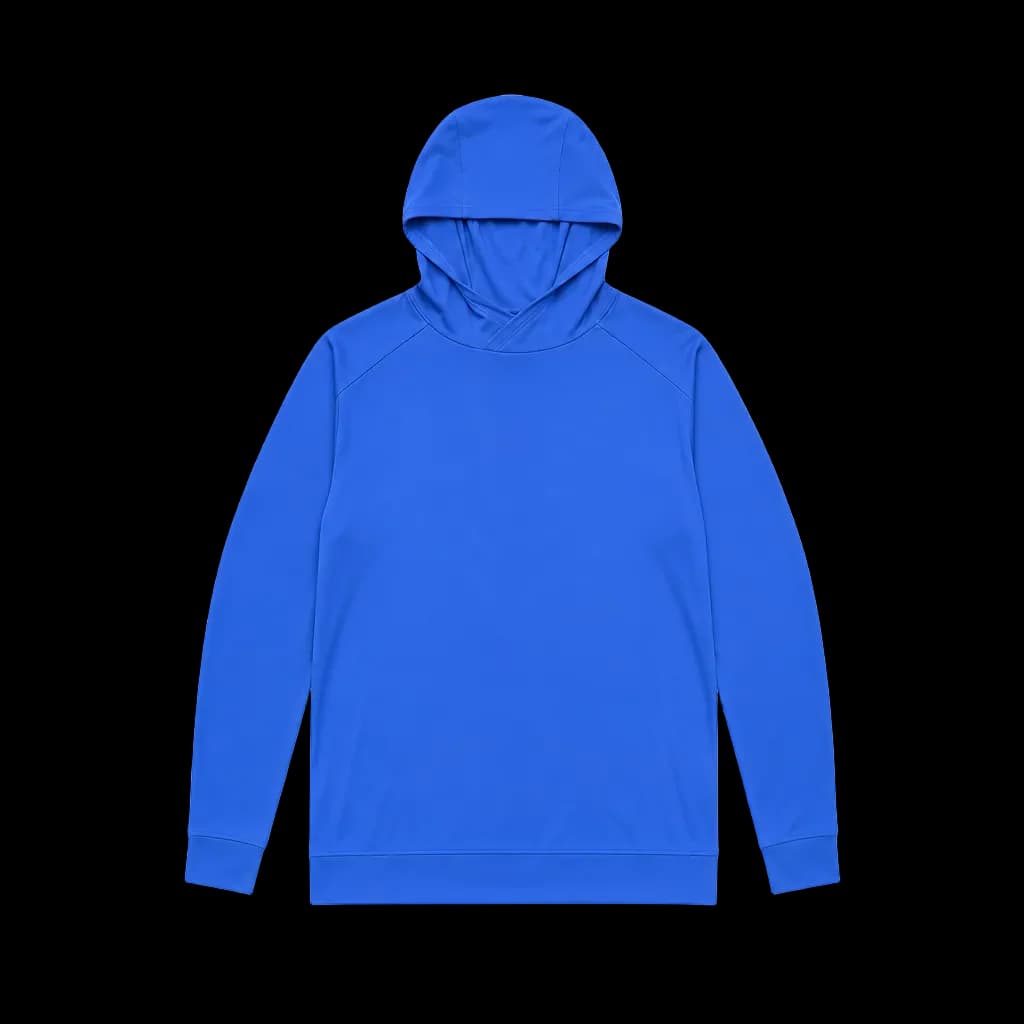 HaloLine Hoodie in blue, on a neutral studio background