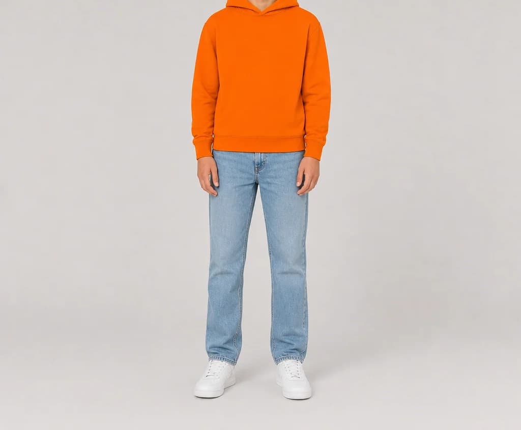 PaceShift Sweatshirt in orange, worn, full length