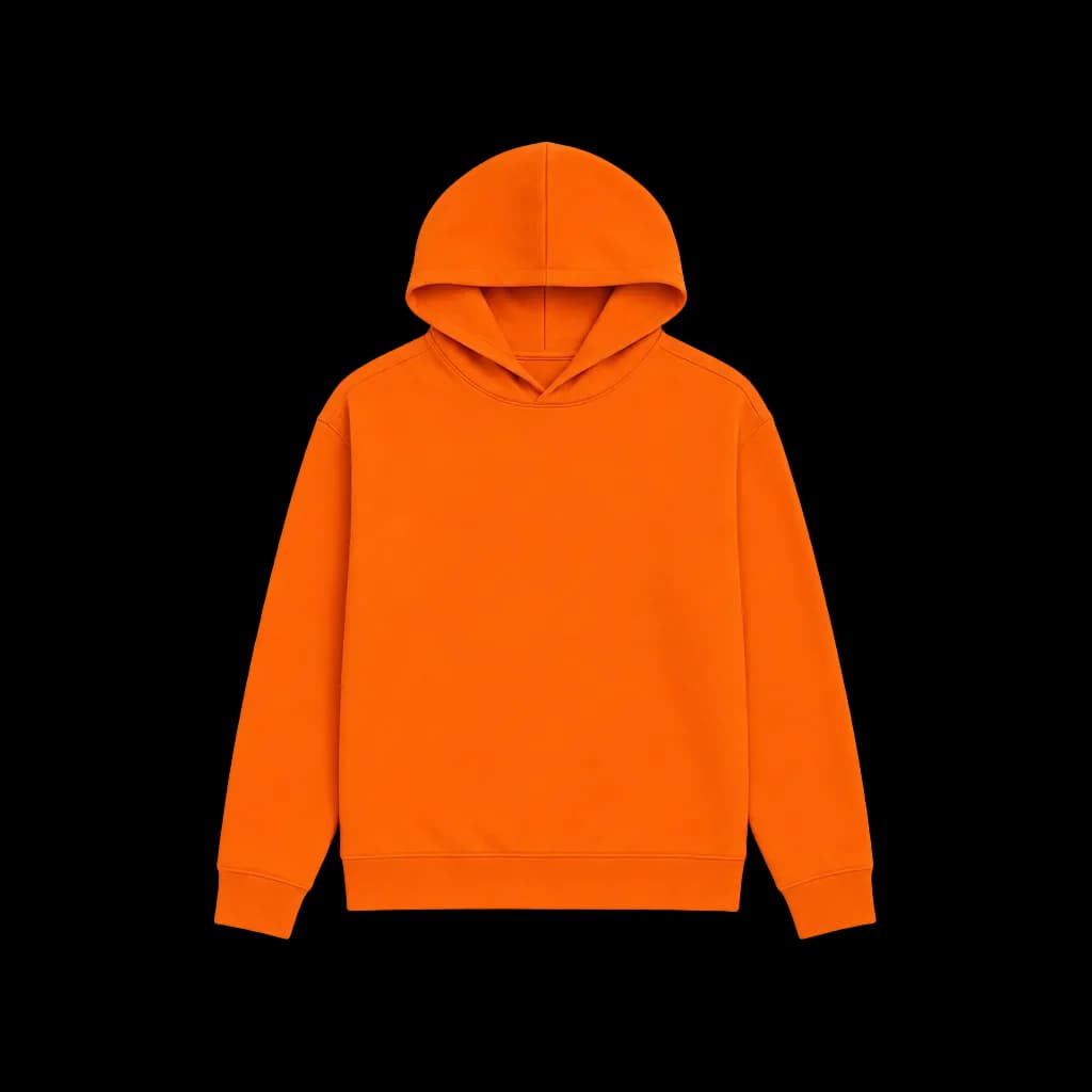 PaceShift Sweatshirt in orange, on a neutral studio background