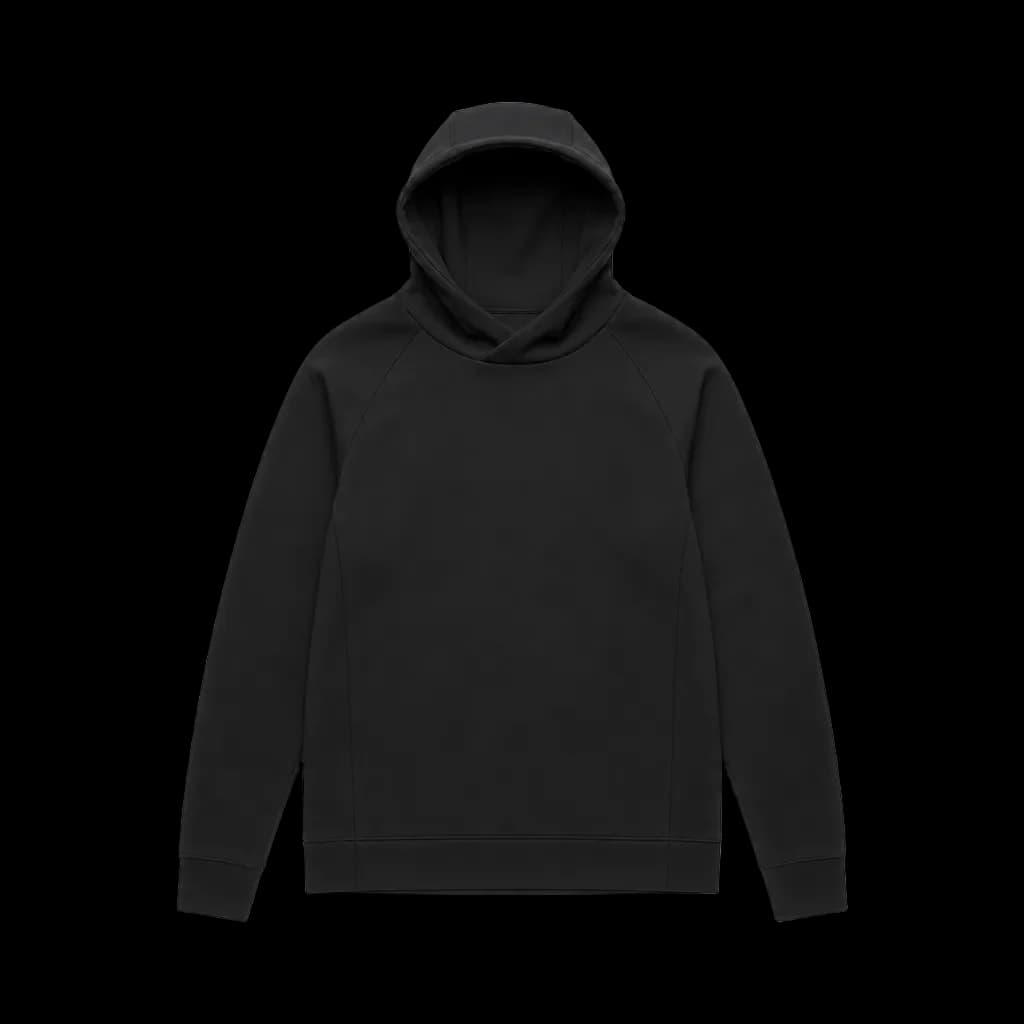 PeakDrift Hoodie in black, on a neutral studio background