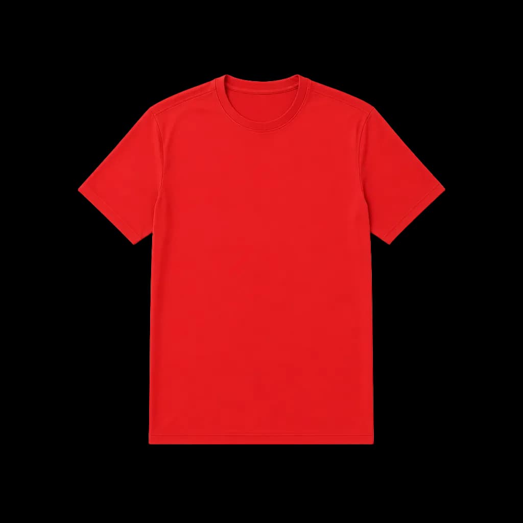 PeakDrive Tee in red, on a neutral studio background