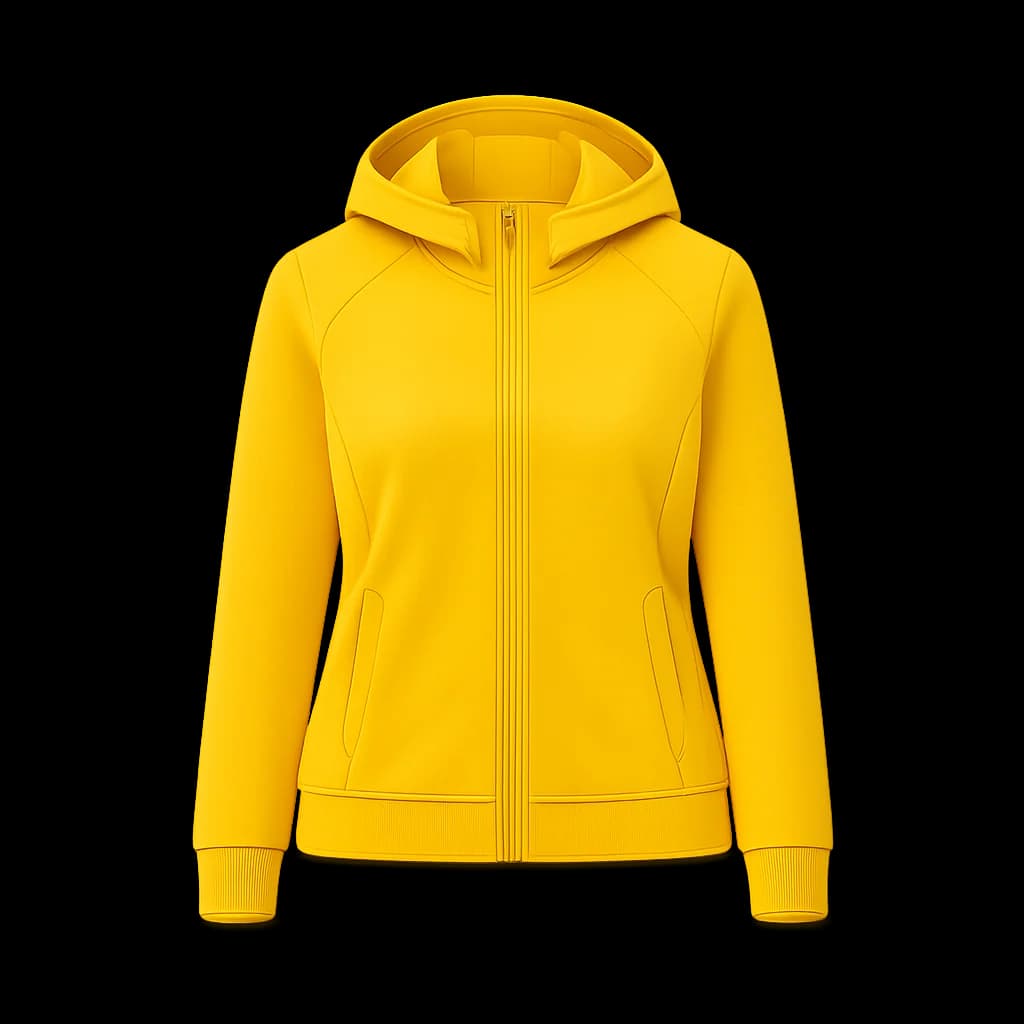 PulseEdge Hoodie in yellow, on a neutral studio background