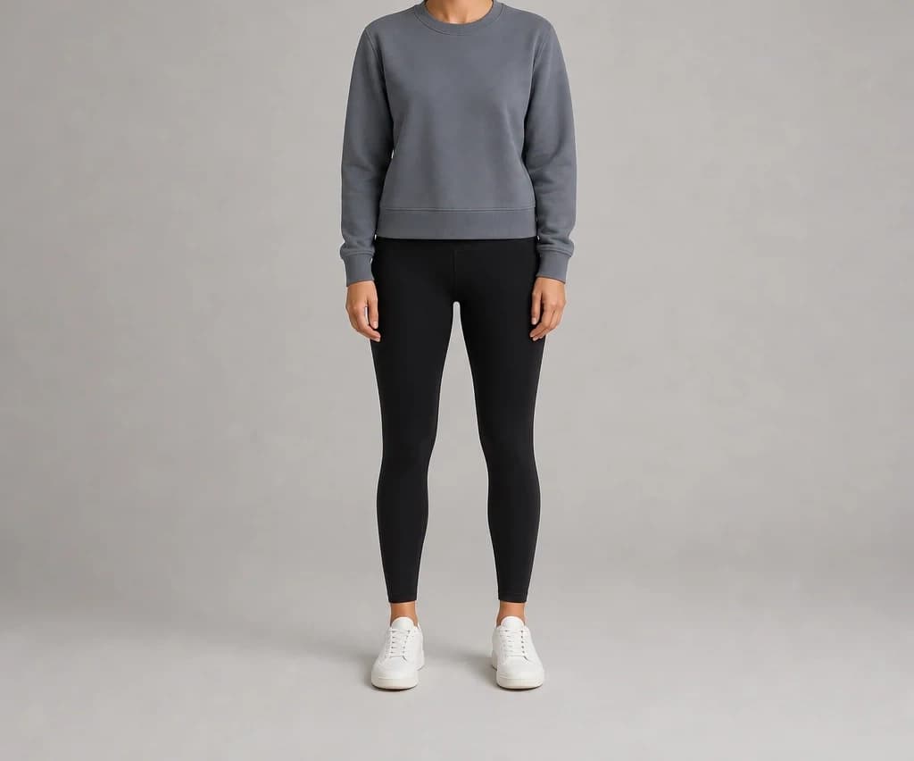 PulsePhase Sweatshirt in grey, worn, full length