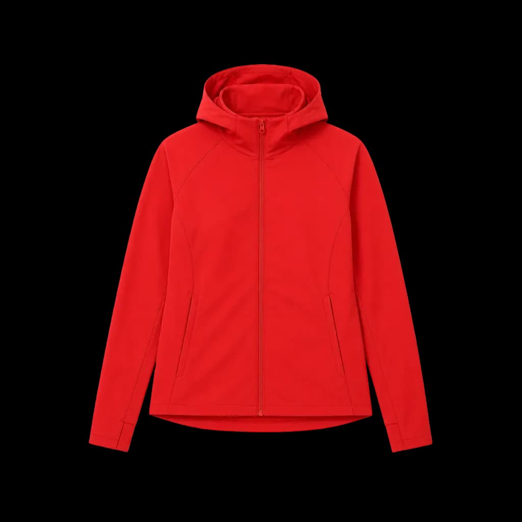 SwiftEdge Jacket in red, on a neutral studio background