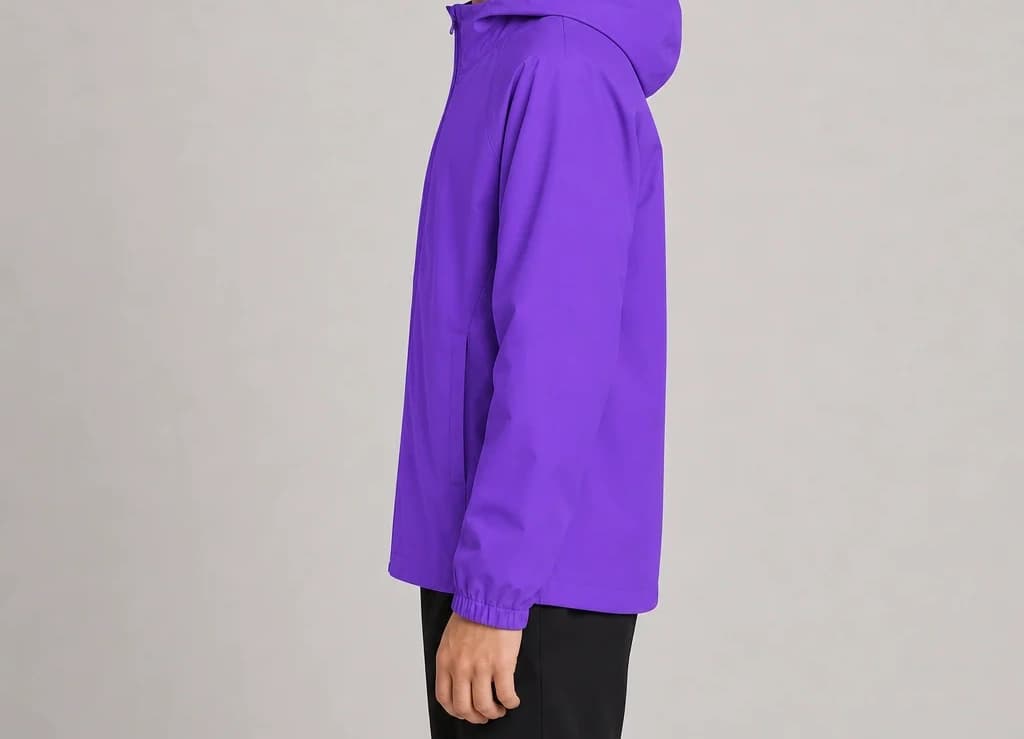 SwiftEdge Jacket in purple, worn, side profile