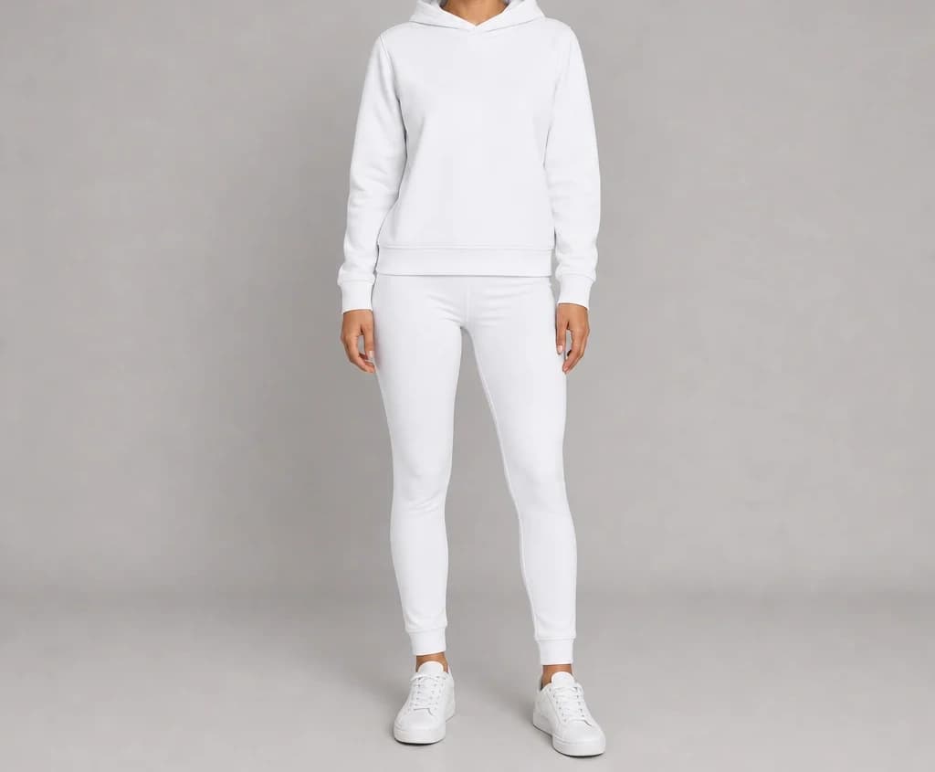 WaypointStack Sweatshirt in white, worn, full length